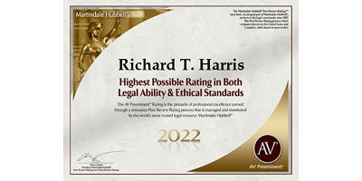 AV Preeminent - Highest Possible Rating for Legal Ability and Ethical Standards